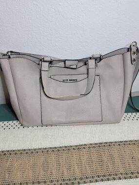 Steve Madden Taupe Pebbled Leather Tote - Women's Bag